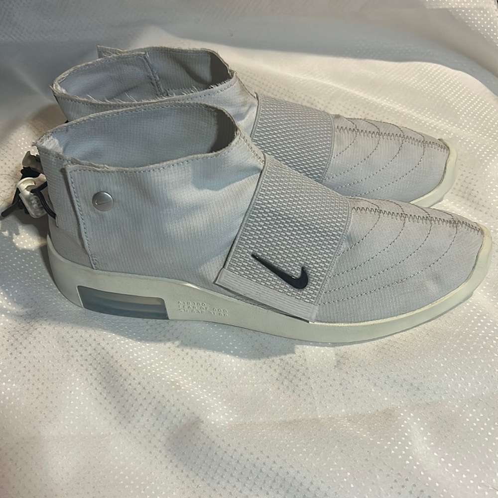 Nike Air Fear Of God Pure Platinum Moccasin Sneakers AT8086-001 Shoes Mens 8.5
